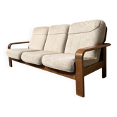 Three-seater sofa in Danish teak from the 1960s.