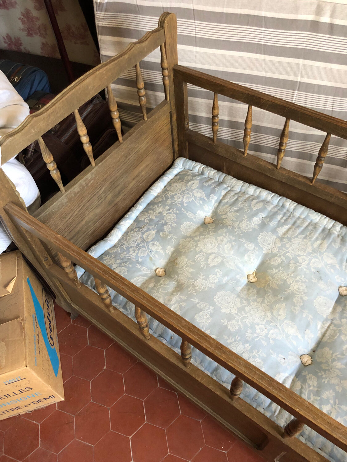 Vintage antique children's bed