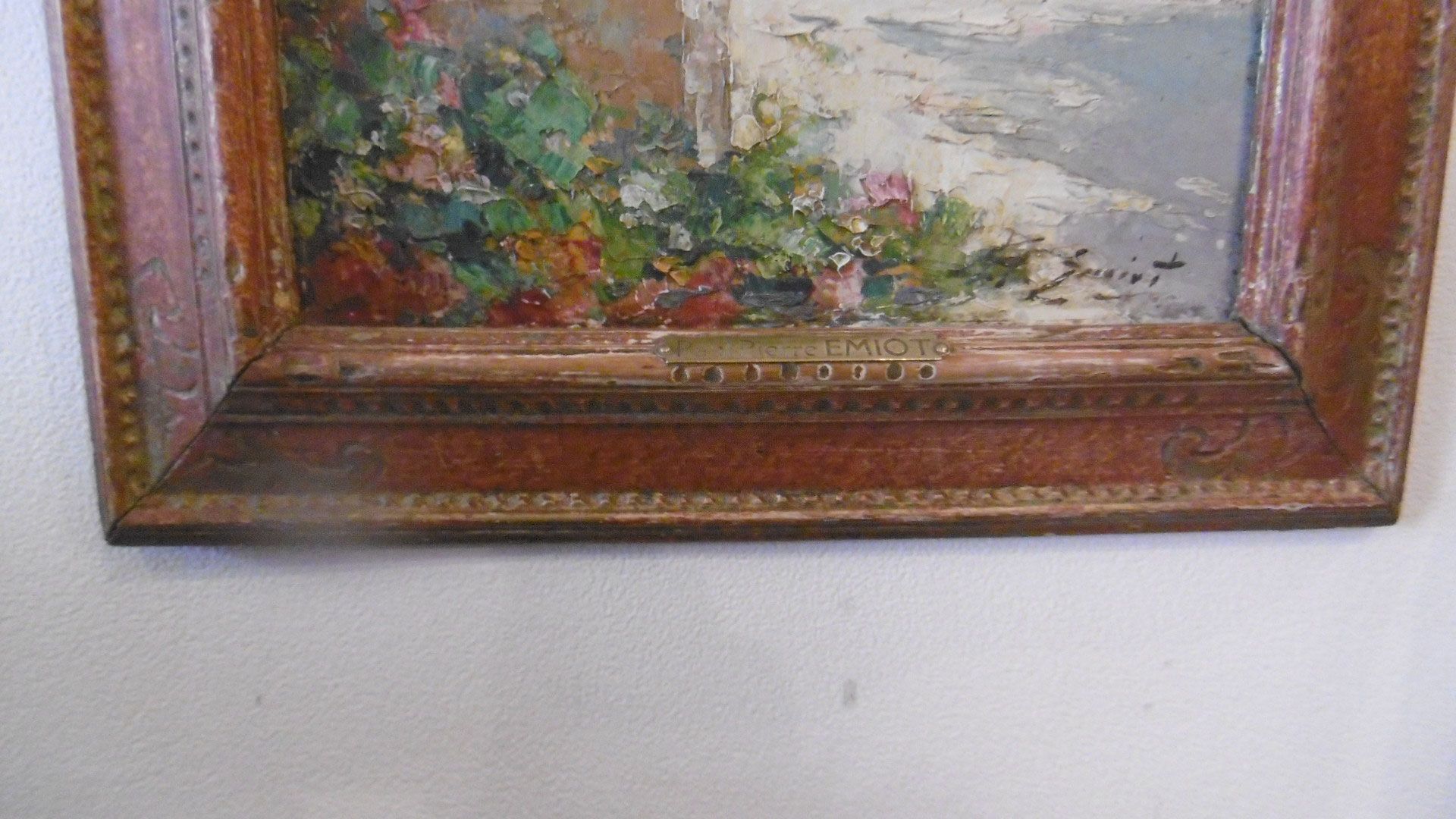 Peinture huile signee Paul Pierre Emiot - jarre provencale