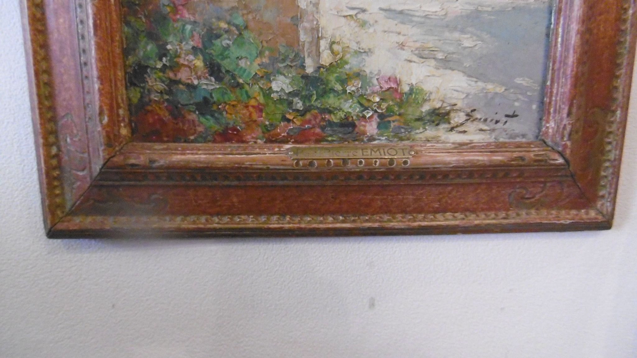 Peinture huile signee Paul Pierre Emiot - jarre provencale