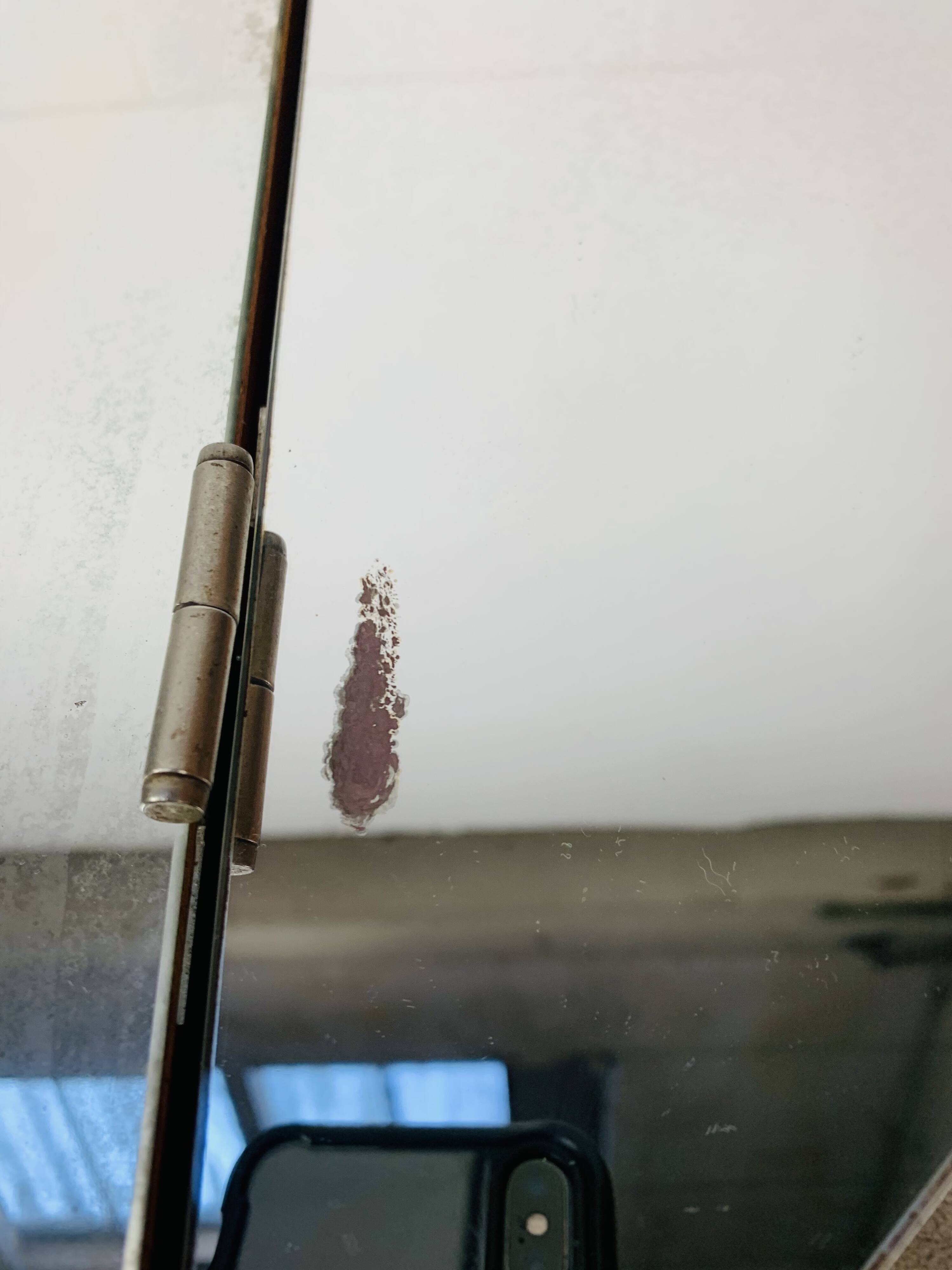 Scandinavian round triptych mirror, teak frame, 1960s.