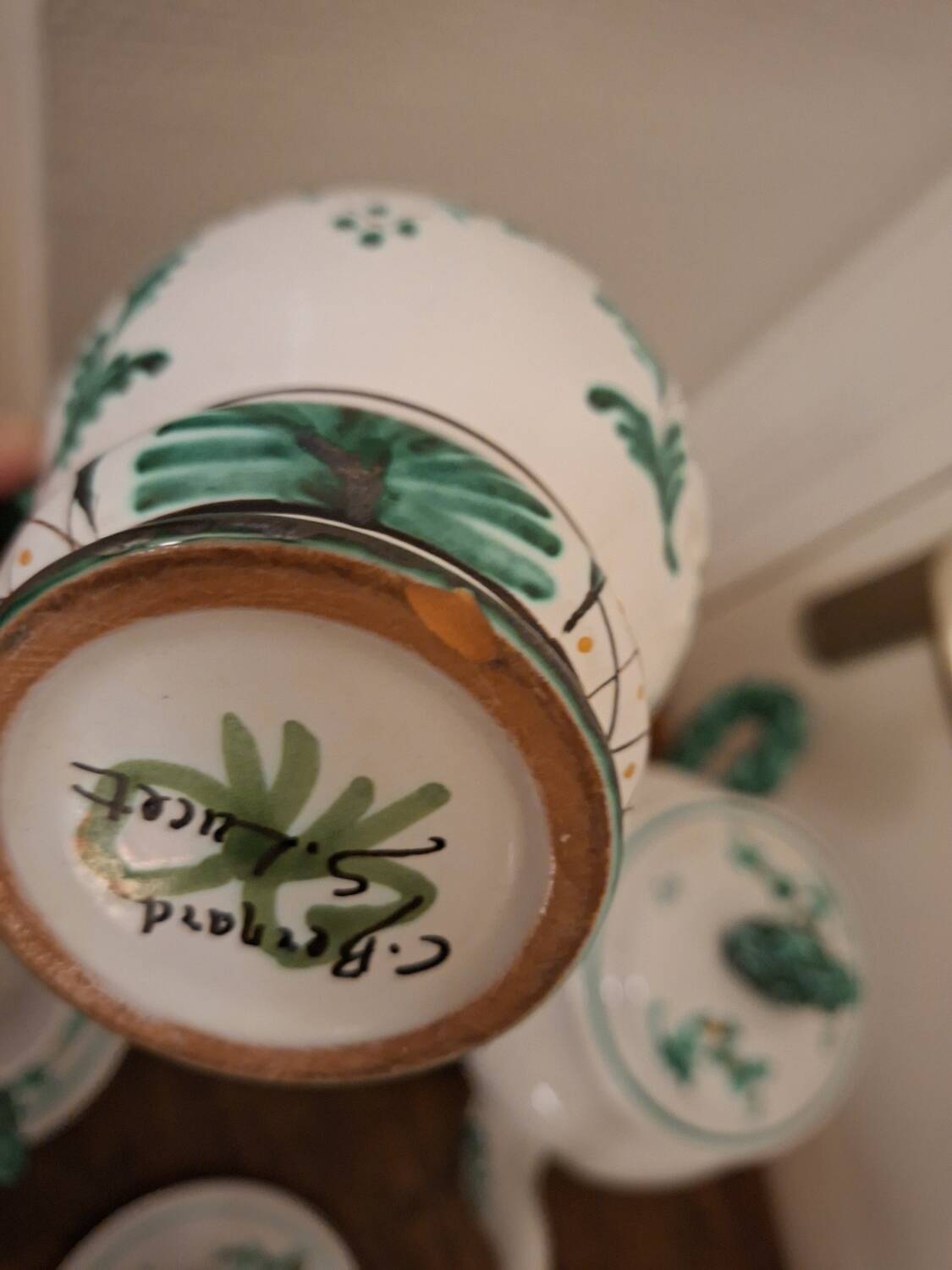 7-piece tea service porcelain C Bernard S Lucet