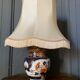Porcelain lamp of bayeux floral decoration nineteenth with lampshade