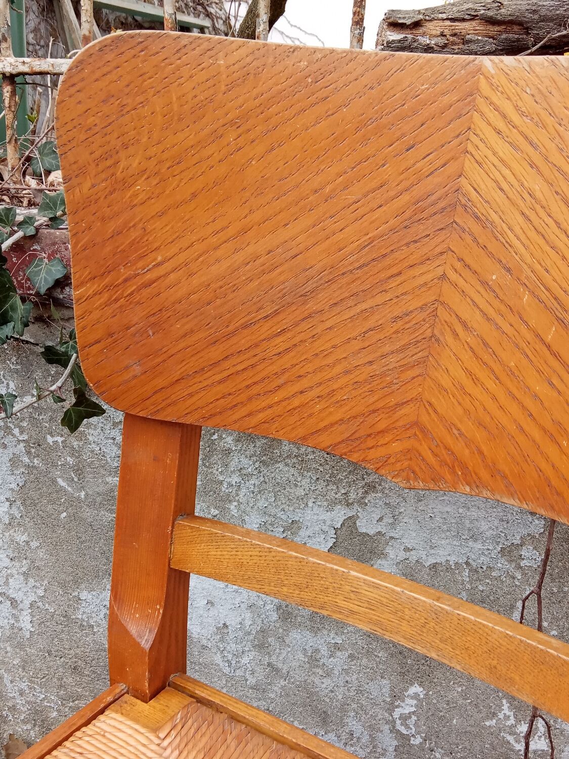 Paire de chaises paillées années 50