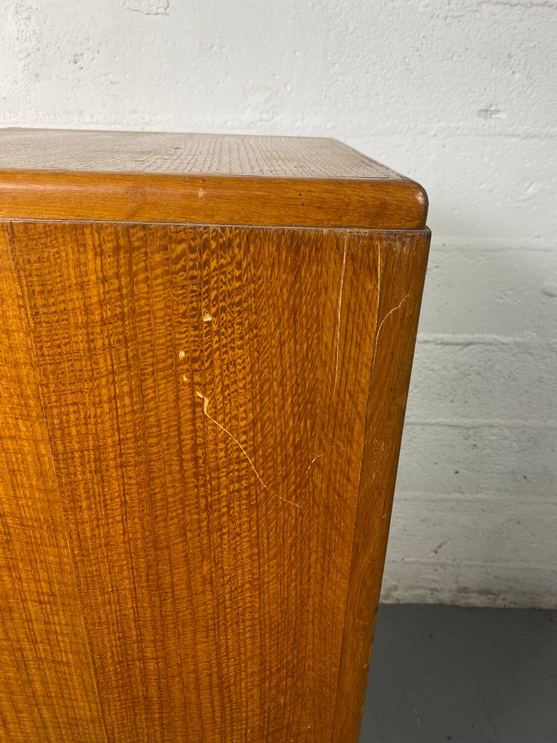 Vintage curtain file cabinet