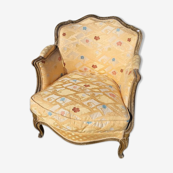 Fauteuil louis xv peint coussin amovible du xix ème siecle n° 13