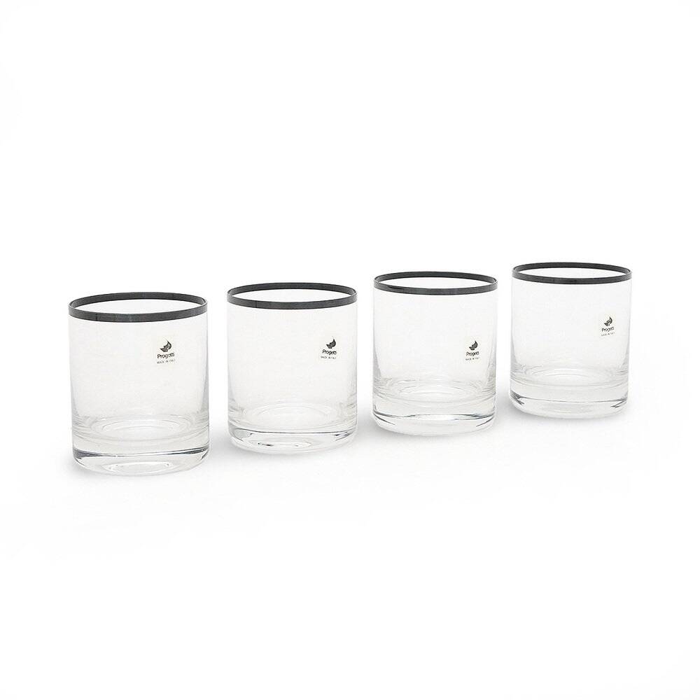 Glasses by Gianfranco Frattini for Progetti, 1970s, set of 4.