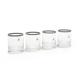 Glasses by Gianfranco Frattini for Progetti, 1970s, set of 4.