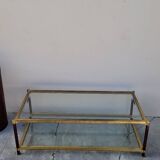 Table basse design en laiton style Jansen - 1970s