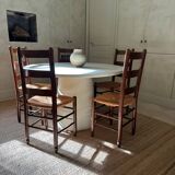 8 wooden chairs - 1950s