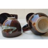 Handmade ceramic pitcher and cups