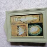 Wall-mounted wooden key box