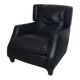 Amadeus Natuzzi lounge chair / black leather