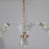 Charming Art Deco Chandelier by Barovier e Toso, 1940s