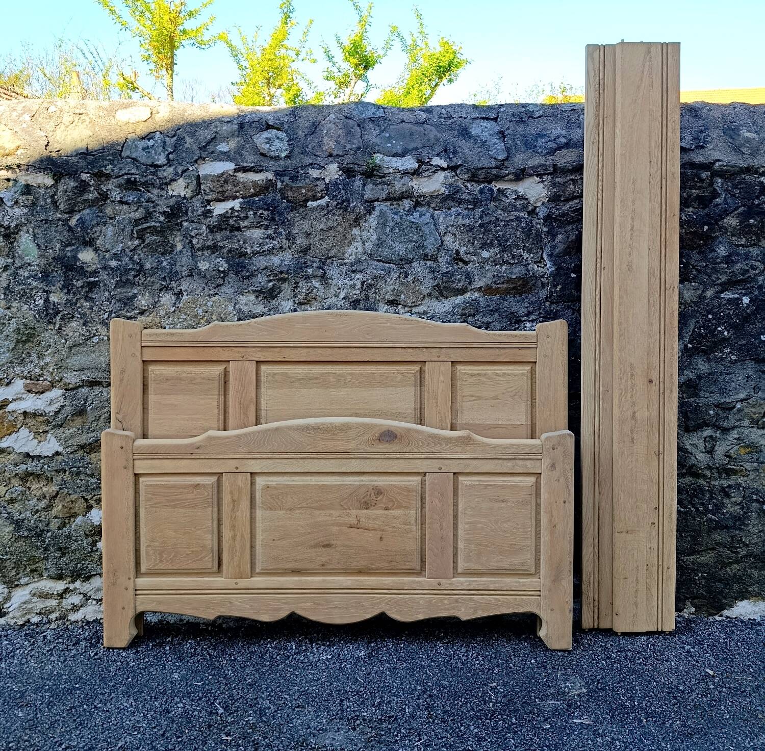 Solid oak bed