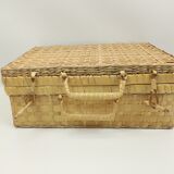Rectangular wicker case 2 handles