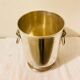 Silver-plated champagne bucket with lion heads from the 20th century, stamped.