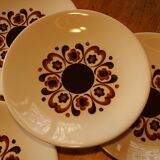 Lot of 10 vintage flat plates from the GIEN factory