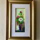 Oil on Vintage Panel - Flower Bouquet by NNISI - 27 x 40 cm