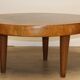 Vintage brutalist solid wood coffee table, 1960s