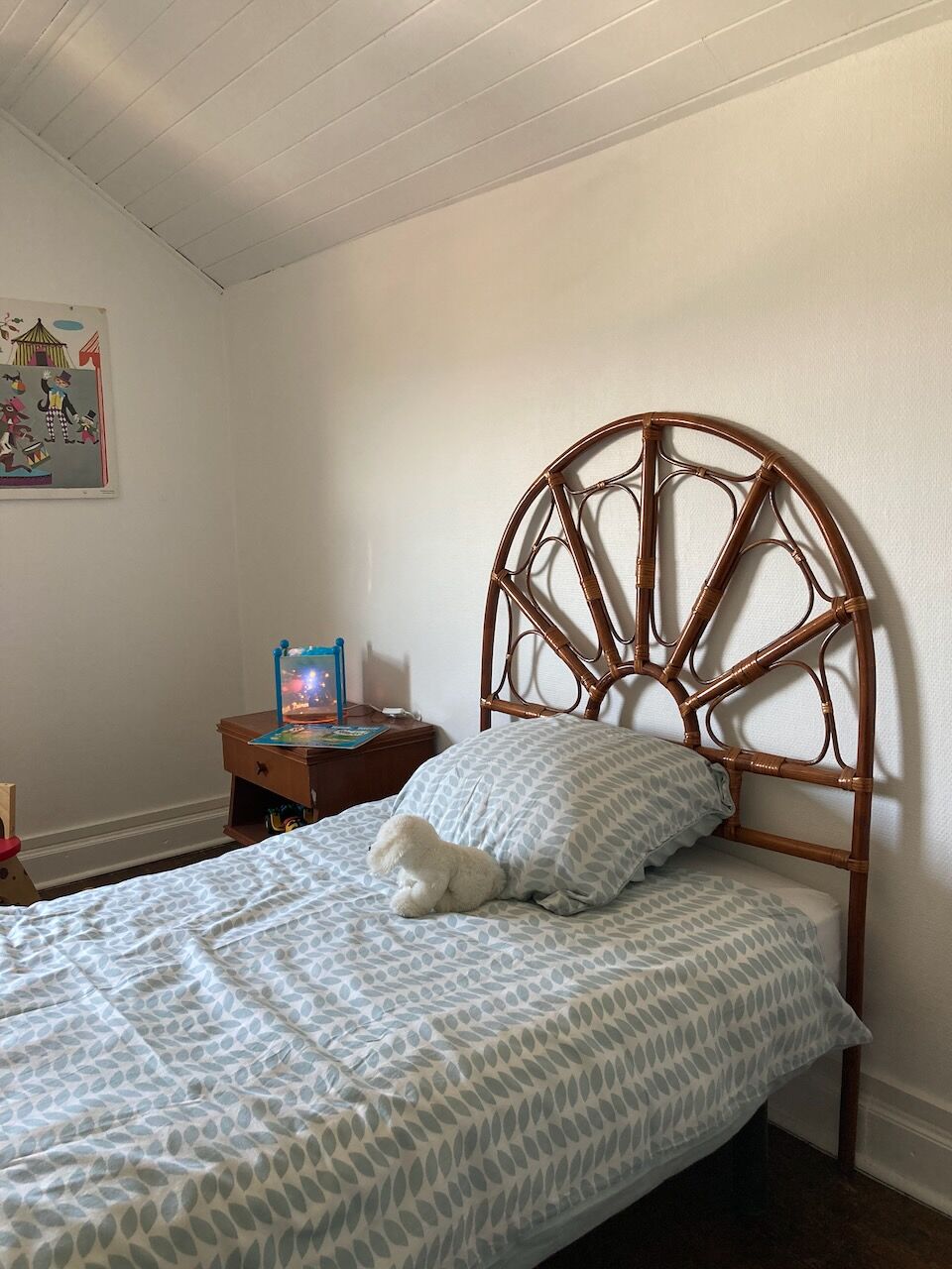 Rattan headboard 1 person