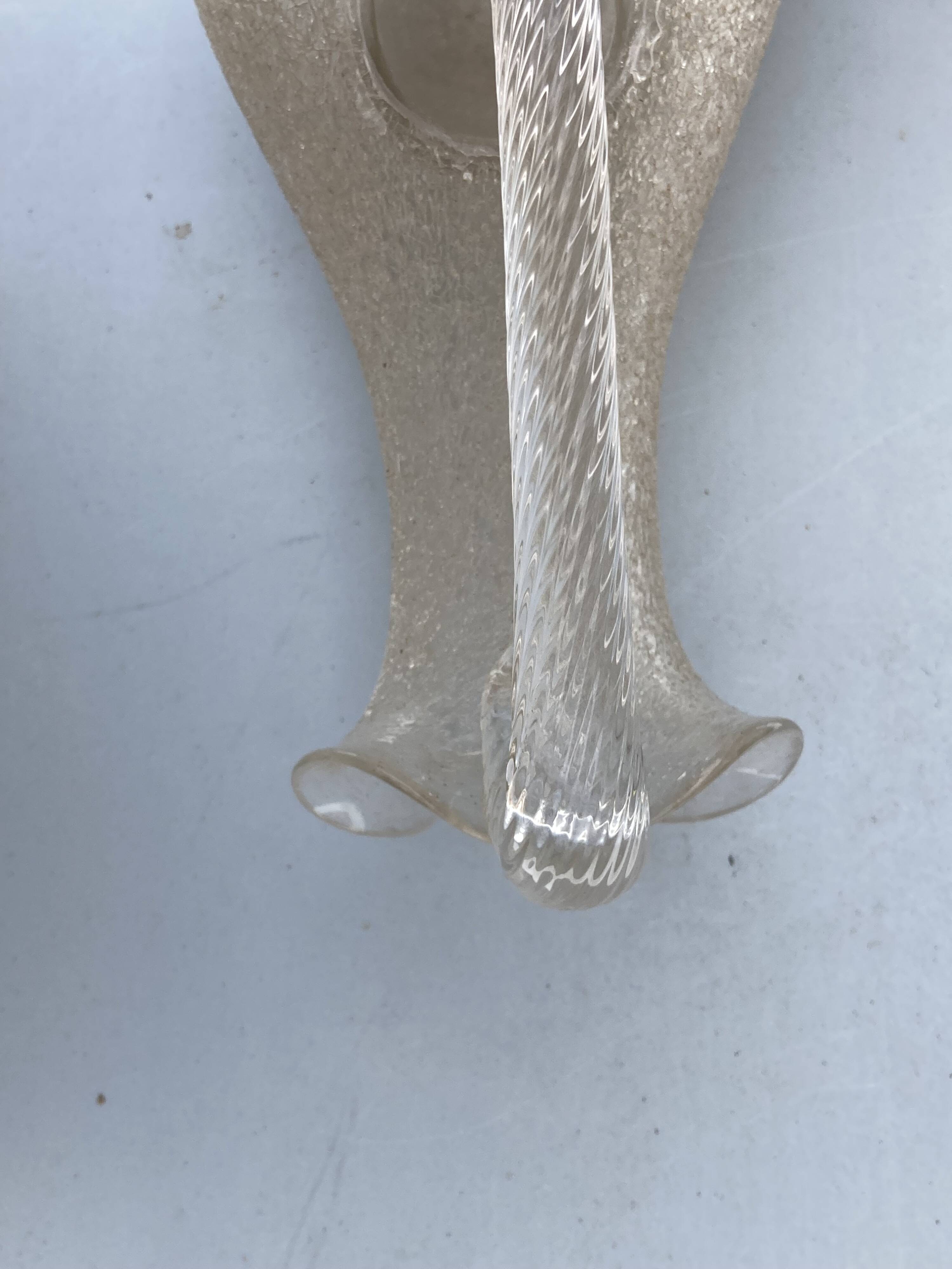 Carafe refresher pitcher baccarat or st louis frosted crystal twisted handle