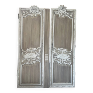 Paire de portes patinées