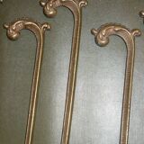 Paires de 2 crochets pour embrasses en laiton ancien