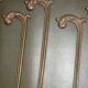 Pairs of 2 old brass tieback hooks
