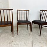 Chaises de salle à manger scandinaves, années 1960, Ensemble de 3