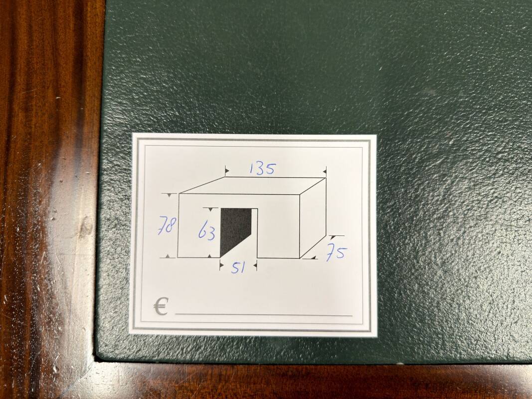 Classic English Desk with Green Leather