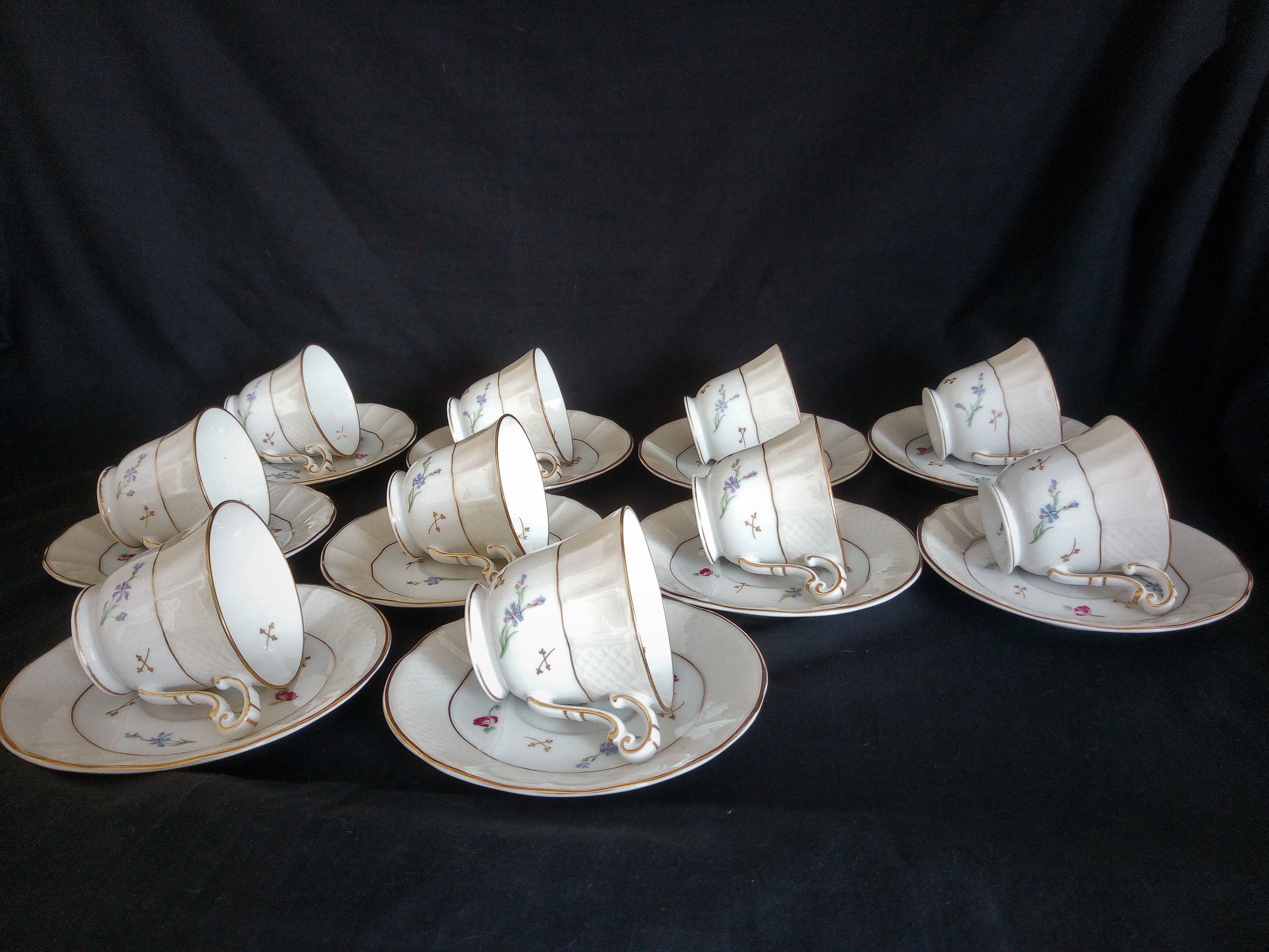 L. Bernardaud & Cie. - Limoges porcelain coffee set, Pompadour model, 1900s - 1927s