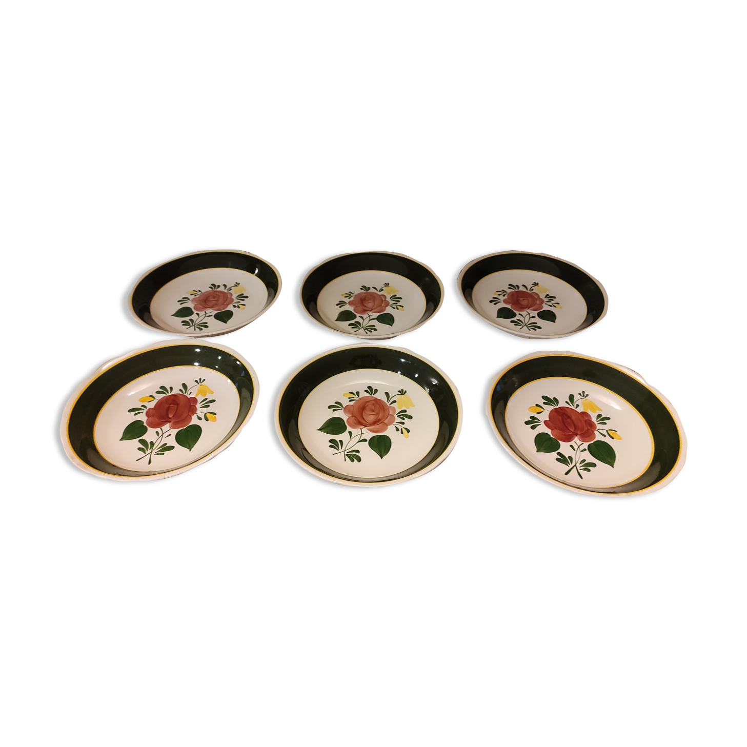 Set of 6 hollow plates Villeroy and Boch model Bauernblume
