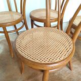 Set of four wooden chairs - canning Thonet