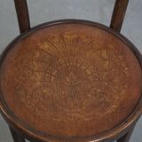 Bistro chair with carved seat