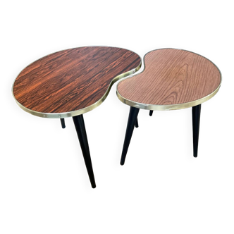 Duo of wooden and Formica coffee tables from the 60s and 70s
