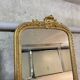 Miroir ancien Louis Philippe fronton doré - 191 x 90 cm