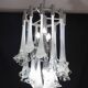 Great Design Murano Glass White Chandelier “Calle” by Venini, 1970