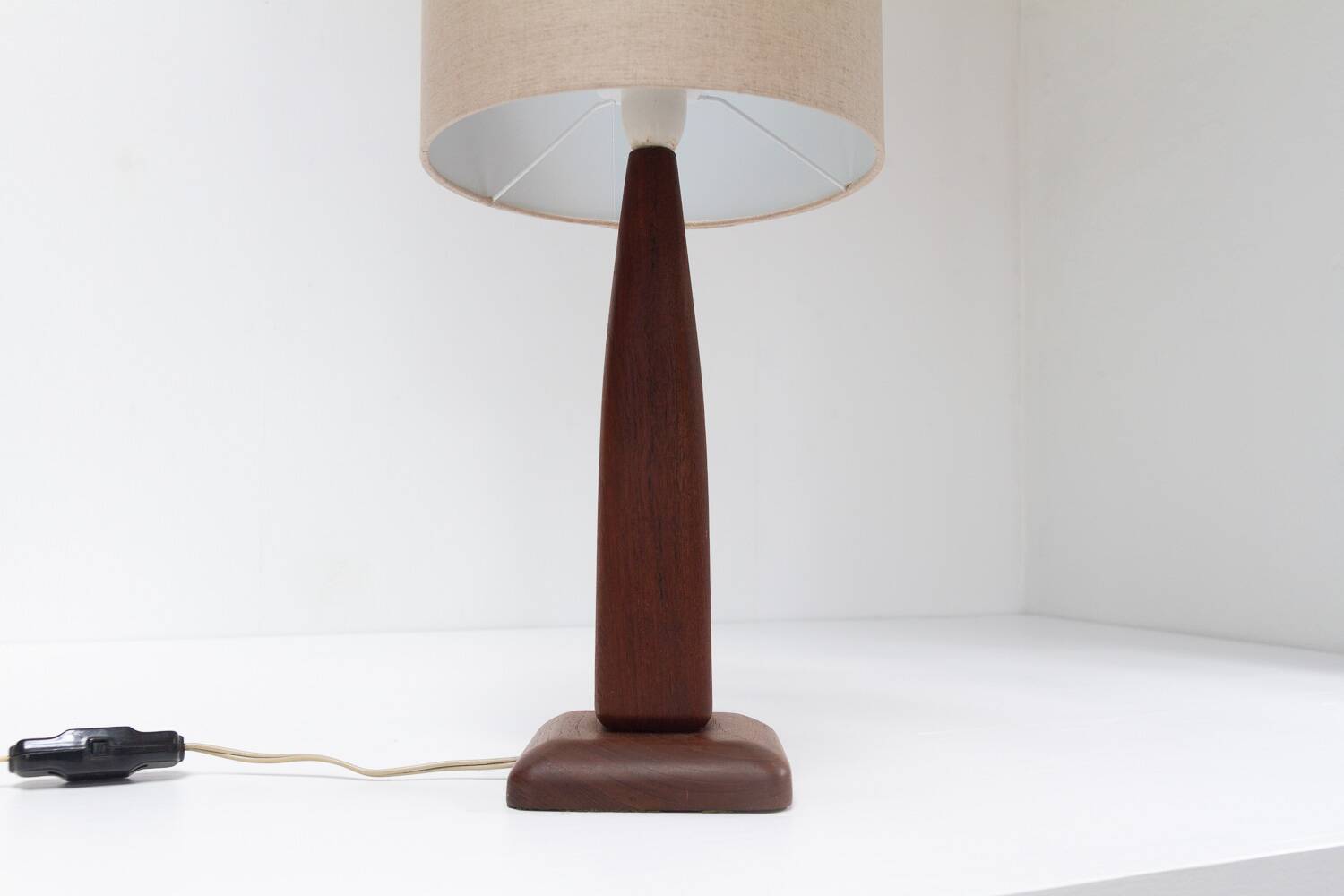 Vintage Danish Teak Table Lamp, 1960s
