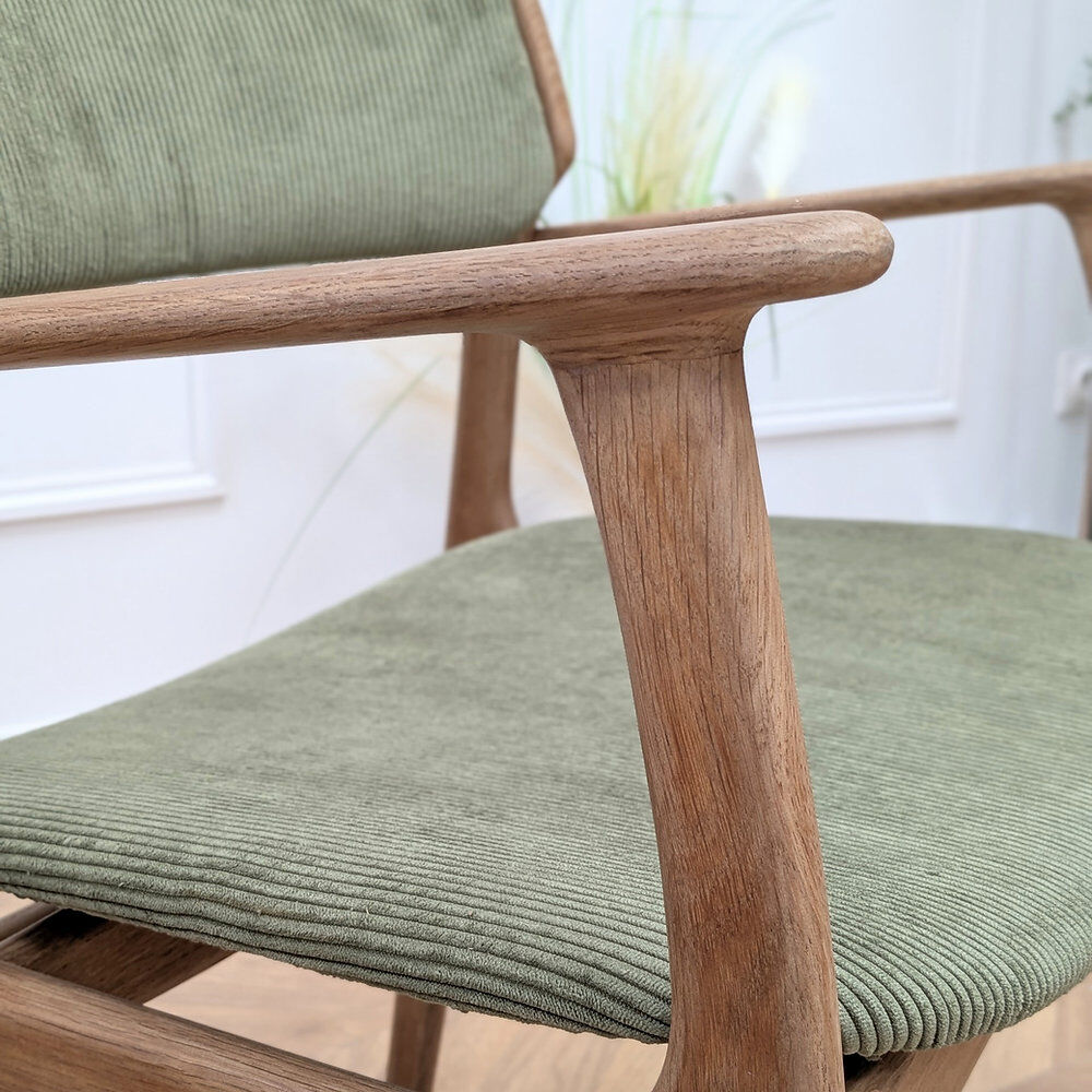 Vintage Erik Buch chair pair - oak & velvet