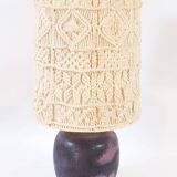 Ceramic and macramé lamp
