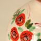 Ceramic lamp base with floral patterns