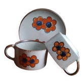 Tasses en grès vintage