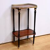 Double-Top Flying Table in Mahogany and Ebonized Pear Wood, Napoleon III Style – 1930