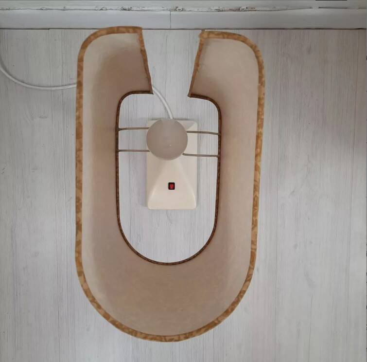 Three lamps space age flower print - 1960s