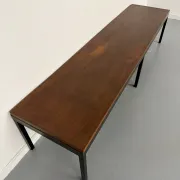 Large coffee table / modernist side table in wood and metal an60