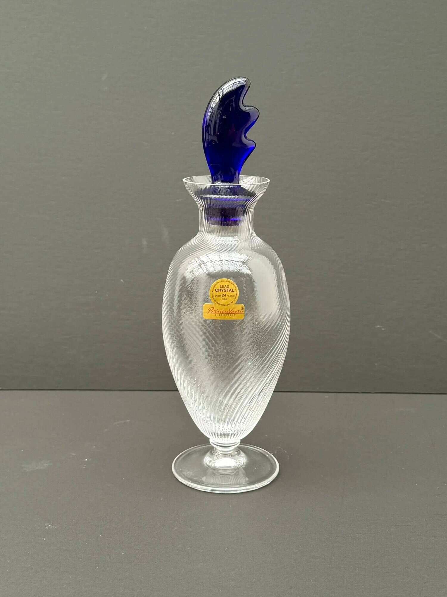 Spring carafe made of crystal, Italy 1970.