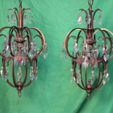 Par of Gilt bronze Chandelier C.1900 Italy