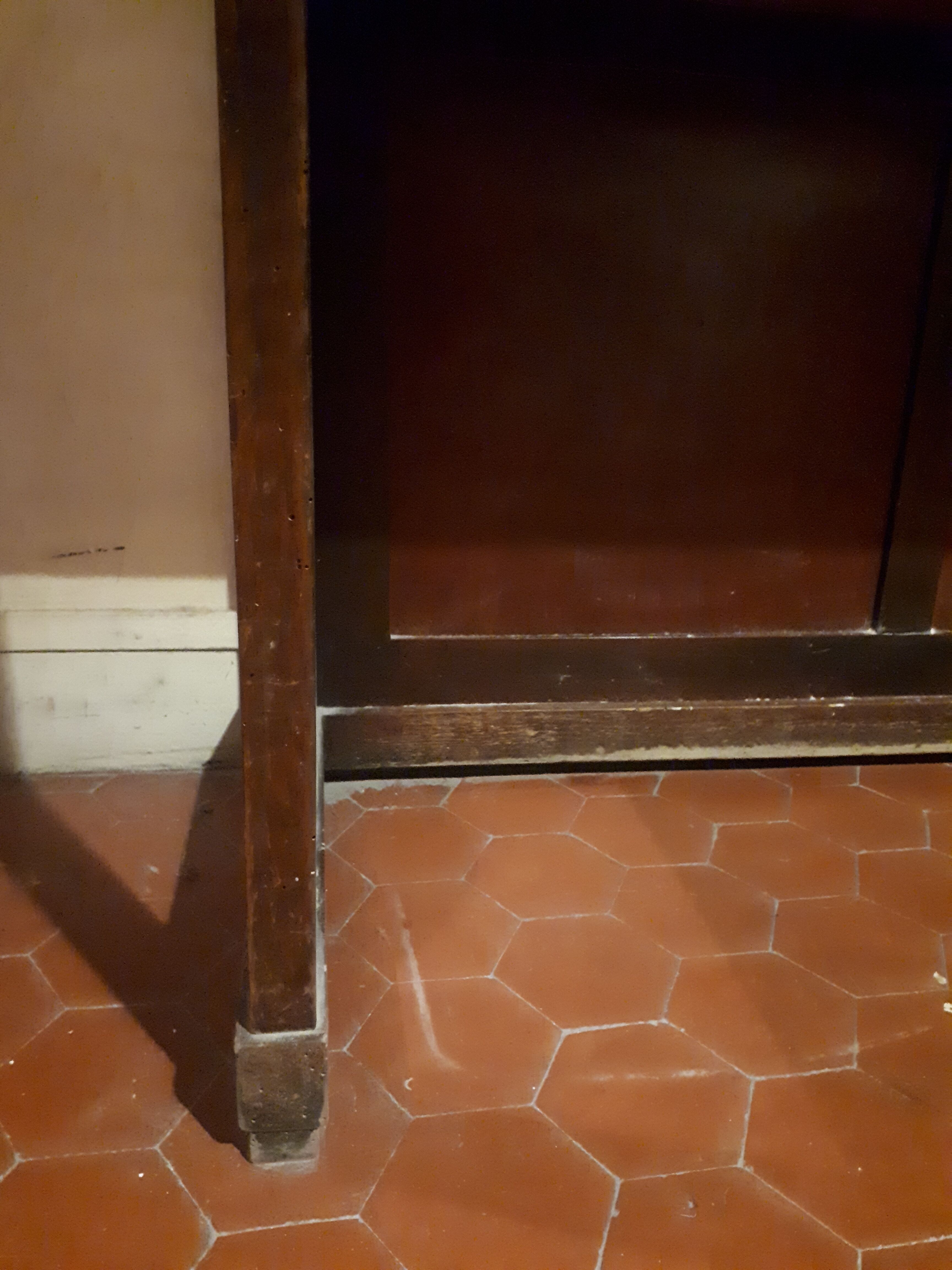 Wooden dressing table Courbet marquetry chevrons art deco Austrian