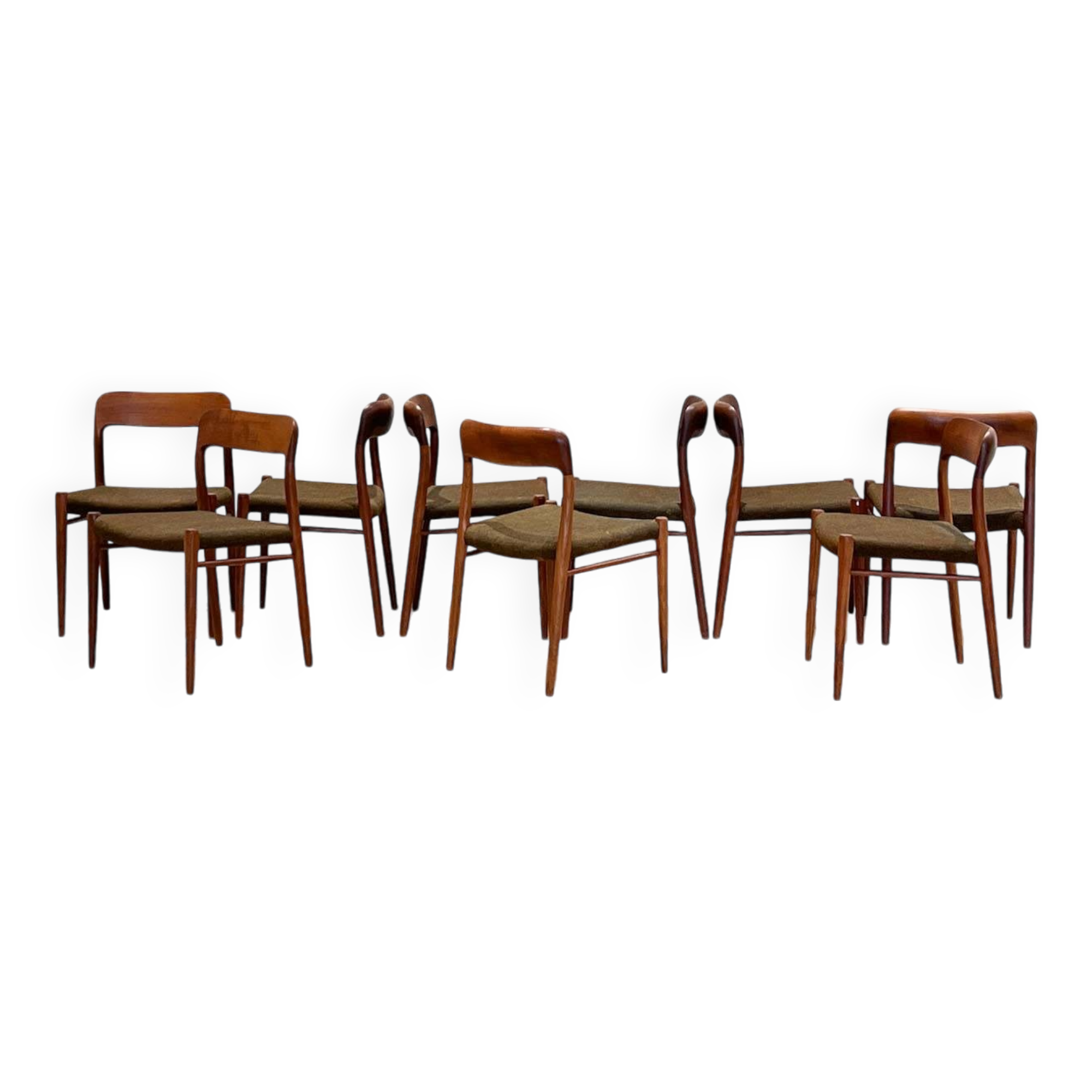 Niels Otto Møller chairs (Model 75) 10 chairs